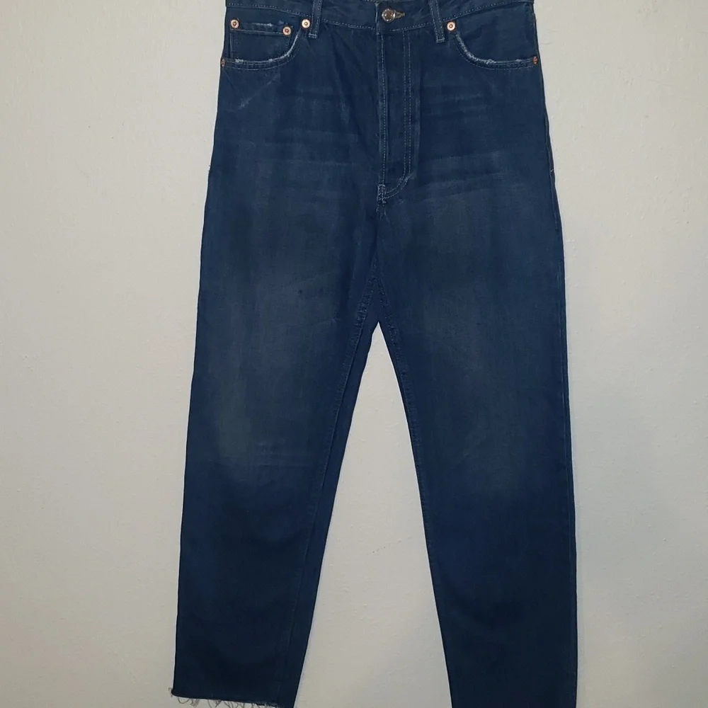 ZARA WOMAN THE REAL STRAIGHT HIGH RISE JEAN - Picture 4 of 12